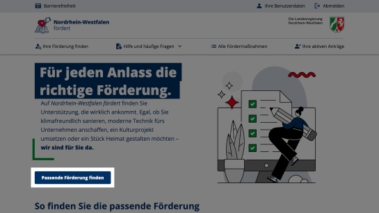 Ein Bild des User Interface mit markierten Schaltflächen